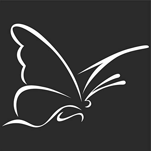 JINTORA bildekal - fjäril - 140 x 99 mm - JDM - Die Cut - bil - fönster - vit