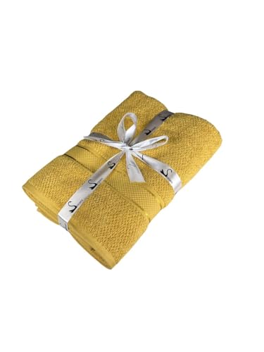 Image of SENSES By Riba Cotton Towels for Bath 550 GSM - Mustrad, 1 Pc | Super Soft, Large Size, Absorbent, Lightweight, Antimicrobial, Low Linting
