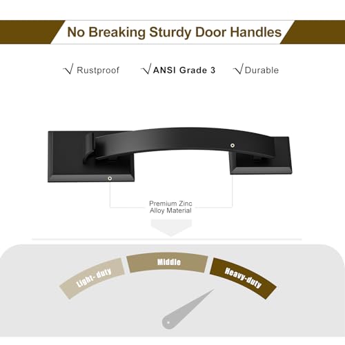 Hosom Matte Black Front Door Handle And Deadbolt Set, Exterior Front Door Lock Set With Interior Door Knob thumb #6