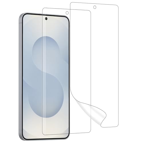 ZXZone Galaxy S26 �t�B���� �M�����N�V�[S26 �ی�t�B���� �w��F�؂��\ TPU�f�� 3D�݌v �����h�~ �C�A���X ����S�n �L�Y�C�� (�N���A�j2���Z�b�g (Galaxy S26)