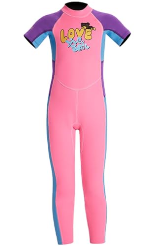 Girls One-Piece 2.5mm Neoprene Zipper Shorty Thermal Wetsuit Full Surfing Snorkeling Keep Warm Cold Water Wetsuits