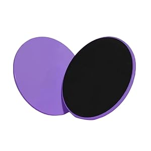 2 Pack Dual-Sided Gliding Slider Discs for Core Workouts, Ab Training & Full Body Fitness – Use on Carpet & Hardwood Floors (Black)
