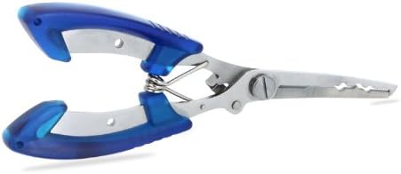 Hamuty Multifunction Lure Fishing Pliers Scissors,Portable Pocket Tools Outdoor Camping DIY Accessories(Blue)