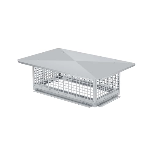 PeacefulHues Stainless Steel Chimney Cap 8"x13"- Heavy-Duty Spark Arrestor with Fine Mesh, Windproof Animal Guard for Clay Tile/Brick Flues by PeacefulHues - Used condition - Image 5