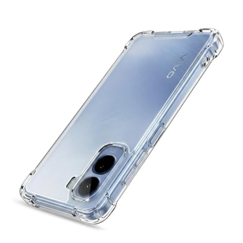 Image of Fashionury Clear Back Cover Case for Vivo T5 Pro 5G | Anti-Yellow Acrylic Hard Back + Soft TPU Bumper | Shockproof 360 Protection | Slim Transparent Bumper Case (Clear)