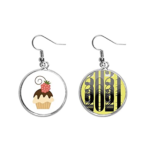 Jordgubbschoklad söta isörhängen smycken mode 2021 nyår gåva