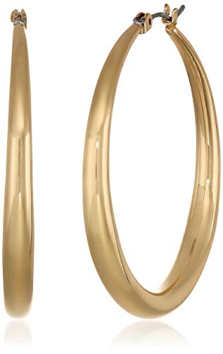 Napier Women's Gold Large Tubular Hoop Earrings