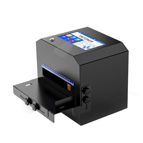 Image of Inkjet Coding Machine with 42ml Fast Dry Ink Cartridge, Date Printing Machine with 7 inch Touch Screen, Metal Inkjet Coder Print on Various Materials Batch Code Printer for Text Date Lot Number