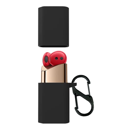 Silikon Hülle für Huawei FreeBuds Lipstick Bluetooth Kopfhörer, Schutzhülle Case Cover für Huawei FreeBuds Lipstick (Black)