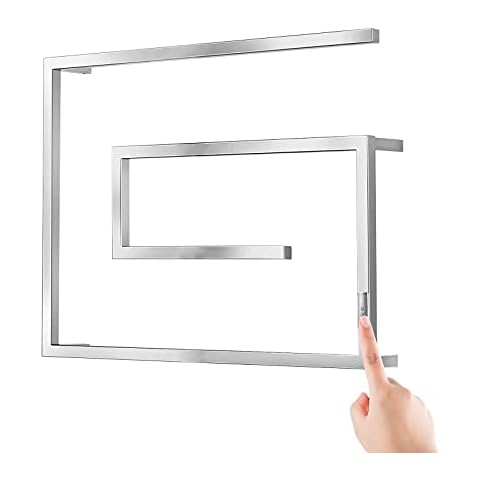 XSGDMN Handtuchwärmer, elektrische Handtuchwärmer Curve Tuchstäbe Edelstahl Polnisch-Chrom-Harte verdrahtet und Wand Cover