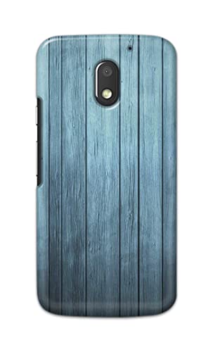 Image of Printed Hard Back Cover Case for Motorola Moto E3 Power Back Cover (Wooden Blue) -1302