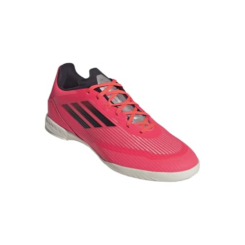Image of Adidas Mens F50 League Indoor Soccer Cleats Turbo /Aurora Black /Platin Metallic 10.5 Medium