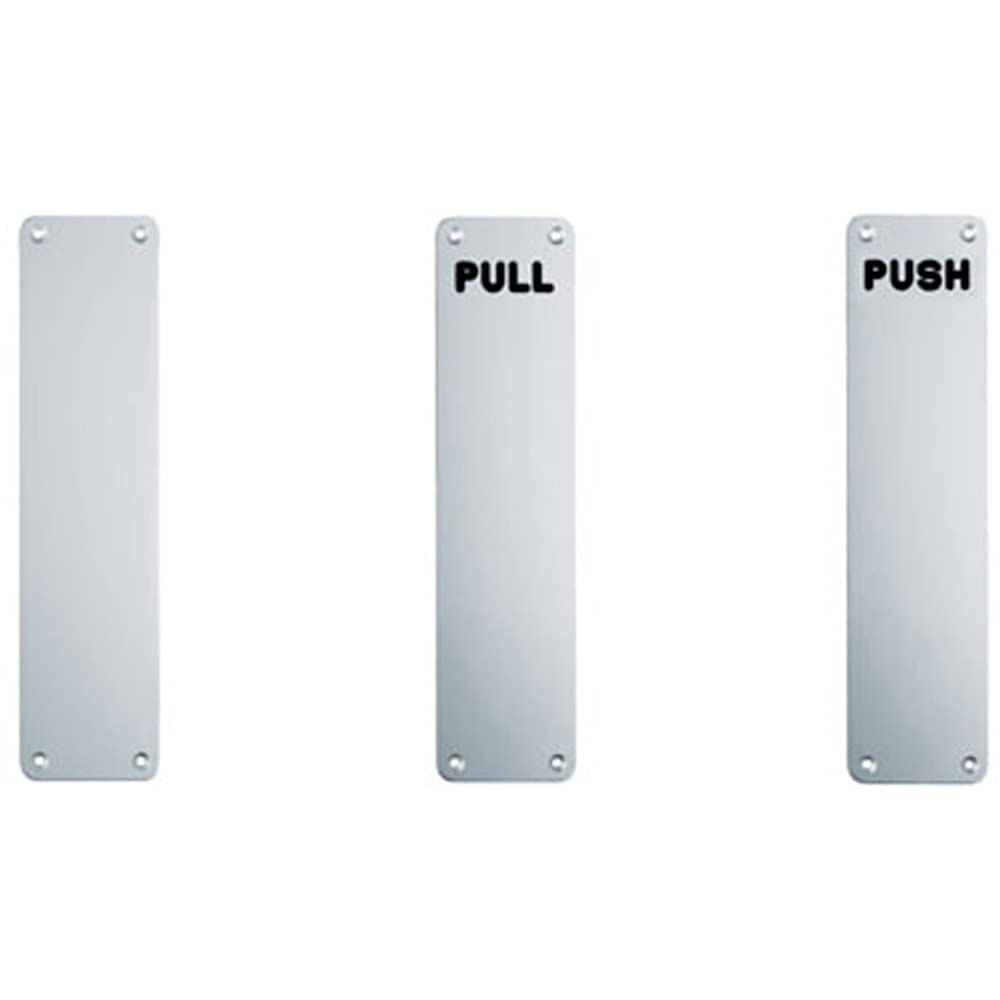 Loops Plain Door Finger Plate - 300 x 75mm - Satin Anodised Aluminium Push Plate | Protective Door Push Plate - Commercial Door Finger Plate - Plain/Push/Pull Engraved Options