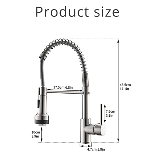 Robinet de cuisine extractible pour nettoyer les grands plats