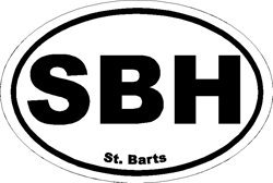 St. Barts SBH Oval Sticker - Sticker Graphic - Auto, Wall, Laptop, Cell, Truck Sticker for Windows, Cars, Trucks