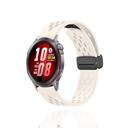 [MELEJIA] For HUAWEI Watch GT Runner 2 / GT 6 Pro/GT 6 / GT5 Pro/GT 5 / 4 46mm �����x���g �o���h �}�O�l�b�g�N���X�v 22mm quickfit �o���h �V���R���� �����o���h