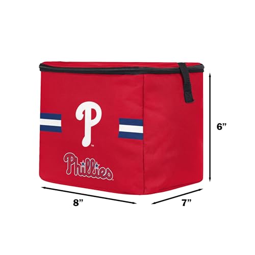 Image of FOCO MLB Officially Licensed Primary Logo Team Stripe 6 or 12 Pack Soft Insulated Game Day Baseball Lunch Tote Cooler