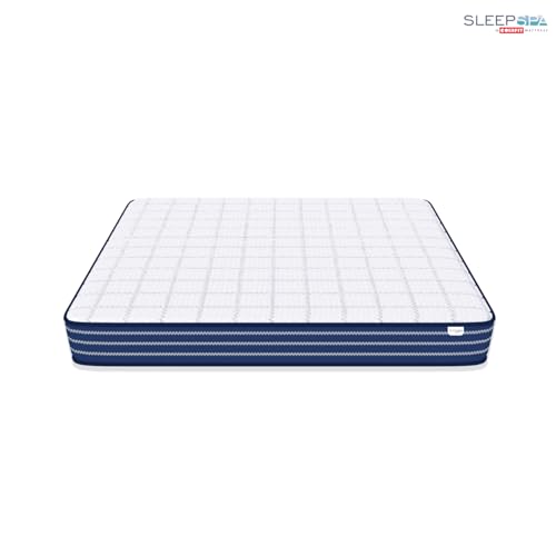 Image of SLEEPSPA Ortho Pocket with SrtX Tech.8 inch King Size Pocket Spring Mattress (72x72 Inches) Hotel Like Comfort, Foam Quilt, Soft & Comfortable Bed Mattresses for Light Sleepers, 10 Year Warranty