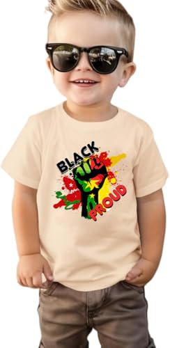 Funny Juneteenth Shirts for Todder Boys Girls Kids, African American History Shirts 1865 Peace Love Tees 2-8T2