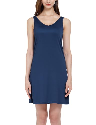 Image of MANCYFIT Womens Full Slip Tank Top Dress Slip Sleeveless Under Dress Wide Straps