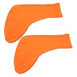 Milisten Fundas para Botas de Senderismo Impermeables y Resistentes Arena, Polainas Altas Naranja Talla L Cierre Elástico Seguro para Protección al Aire Libre en Desierto, Lluvia y Nieve