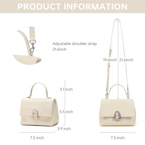 Image of LA FESTIN Small Top Handle Bags for Women Genuine Leather Shoulder Handbag