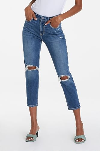 DEAR JOHN Roxie High Rise Cropped Leg Women's Mom Jeans2