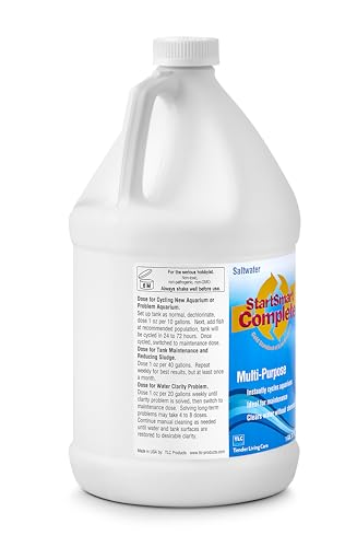 Image of TLC Products StartSmart Complete Saltwater Aquarium Cycle Starter & Beneficial Nitrifiers, Supports Clear Water & Biofiltration, Reduces Excess Sludge, 1 Gallon (3.78 L)