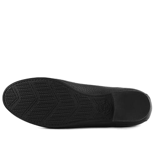 Image of Womens Casual Genuine Leather Comfortable Lightweight Driving Moaccasins Classic Fashion Penny Slip On Ladies Driving Loafer Flat Shoes