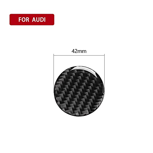 XQauto Carbon Fiber Car Interior Central Control Multimedia knob Cover Trim for Audi A3 A4 2014-2019