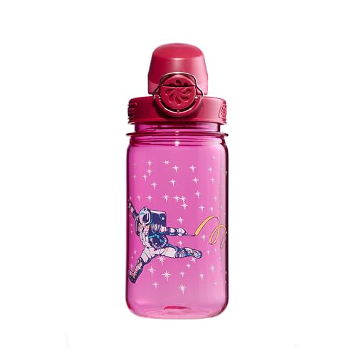 Image of Nalgene Kids' 12 oz On The Fly Lock-Top Water Bottle, Pink Astronaut