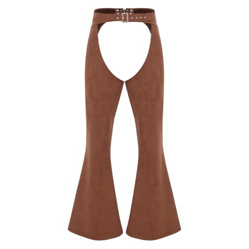 Costume de cowboy occidental pantalon en daim vintage évasé homme