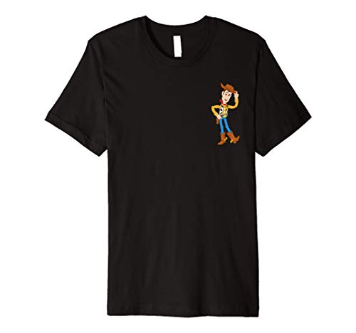 Disney Pixar Toy Story Woody Portrait Left Chest Pocket Premium T-Shirt