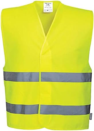 Portwest Men's C474yers/M Hi-vis Vest, Yellow, S-M UK