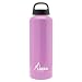LAKEN Classic Botella de Agua Cantimplora de Aluminio con Tapón de Rosca y Boca Ancha, 0,75L Rosa