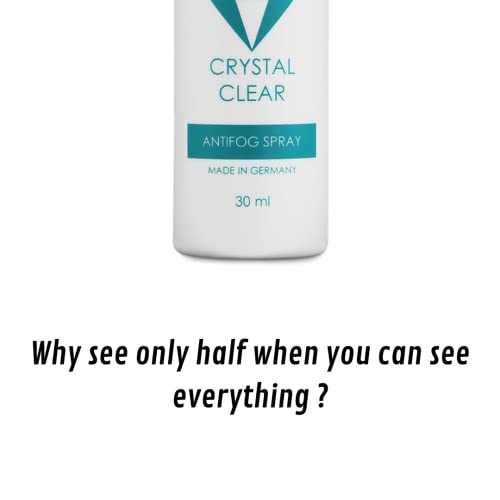 Foto von Crystal Clear – effektives nachhaltiges Anti Fog Spray – Made in Germany – Antifog Spray – 30 ml – Antibeschlag Spray für Schwimmbrillen und Taucherbrillen