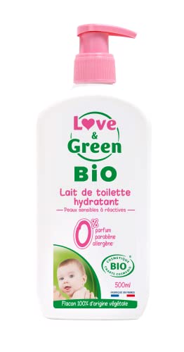 Love & Lait de Toilette Hydratant Bio 0% 500 ml Fabriqué en France