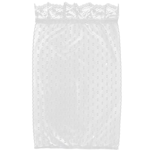 Rideaux en dentelle blanche 1:6 SUPVOX anti-plis pour masquer les défauts de fenêtres miniatures