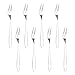 Forchetta da Frutta in Acciaio Inox,Forchette da Dessert,8 Forchetta per Torta,Forchette Frutta Riutilizzabile,Forchettine da Insalata,Forchette per Cocktail,per Famiglie,Ristoranti,Bistrot e Bar