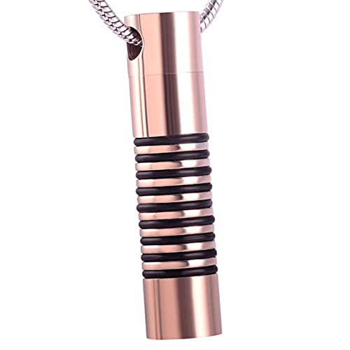 Cendres bijoux en acier inoxydable conception simple collier urne or rose