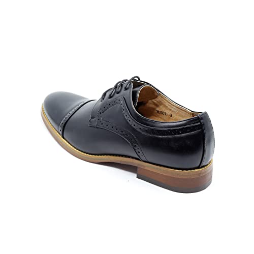 Metrocharm MC601 Men's Lace Up Cap Toe Perforated Classic Dress Shoe3
