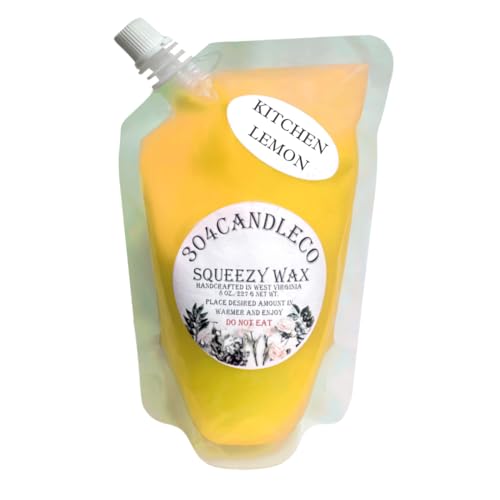 304CandleCo Large 8 oz Squeezable Wax Melt Candle - 31 SCENTS - Kitchen Lemon - Highly Fragrant & Hand-Crafted - Easy Mix & Match - 100% American Made - Perfect for Wax Warmers