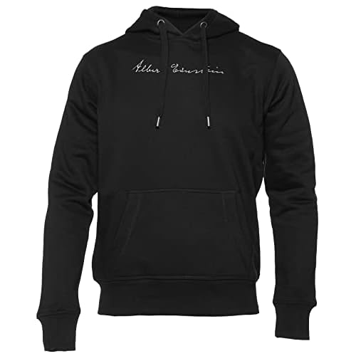 Enigmae Alberto Einstein Completo Firma Sudadera Unisex Hombres Mujeres Manga Larga Negro Men Women Hoodie Black S