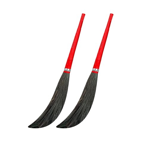 Image of BBT Phool Jhadu | Natural Grass Broom Stick for Home Cleaning | Eco-Friendly Long Handle Jhadu | Anti Dust, Lightweight & Durable Pack of- (2, XXXL)