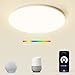 WiFi Lámpara Led Techo 24W, Maxcio WiFi Plafon Led Techo Control de App y Alexa/Google Home, con Luz Regulable RGB+CW+WW 2700-6500k, IP54 Plafones Led Cocina Redonda para Habitaciones, Cocina, 35CM