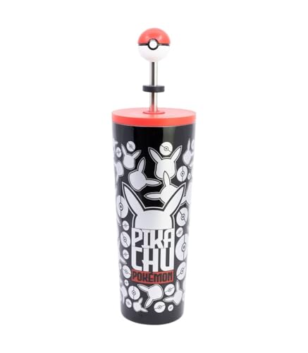 Stor VASO TERMO ACERO INOXIDABLE CON CAÑA 3D 770 ML POKEMON METAL MELTDOWN
