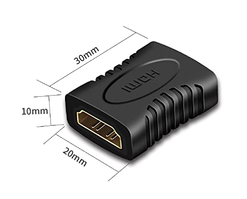 Image of 100FIT HDMI Extender Female to Female Coupler Adapter for HDTV, Laptop PC, Projector and etc - Black