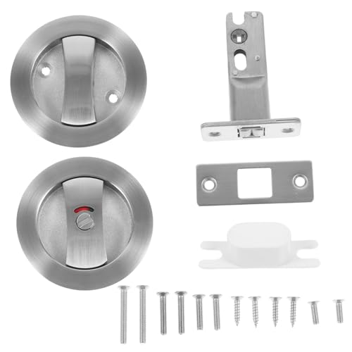 Cerrojo para puerta corrediza con privacidad acabado satinado para fácil instalación y uso interior miniatura 1