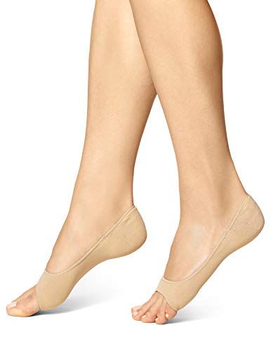 No Nonsense Women's Open Peep Toe Liner Socks, nude, One Size, 4-10