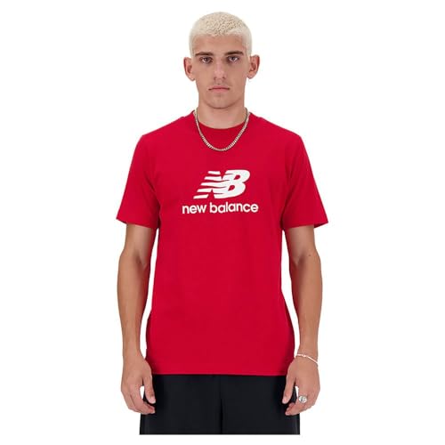New Balance Camiseta de Manga Corta Hombre Logo MT41502 tre Rojo